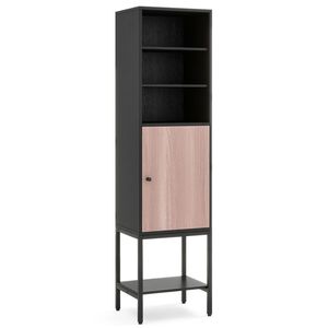 57-Inch 1-Door and 4-Shelves Bathroom Tall Cabinet Narrow <b>Storage</b> <b>Unit</b> for <b>Kitchen</b> Organization - Product Image 4