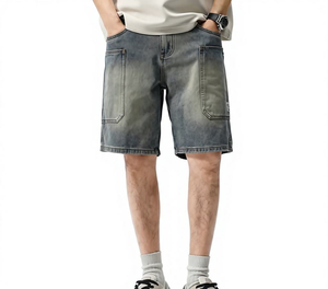Proveedor de Shorts de Mezclilla al por Mayor, Shorts de Mezclilla Vintage para Hombre, Corte Relajado, MOQ Bajo para Marcas de Moda Urbana - Product Image 5