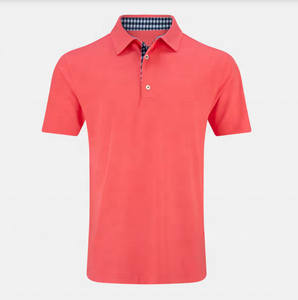 เสื้อโปโลแขนสั้นผู้ชาย สีกรมท่า ทรงปกติ ดีไซน์ลำลอง ผ้าถักเนื้อผ้าฝ้ายเจอร์ซีย์สีพื้น ระบายอากาศได้ดี - Product Image 2