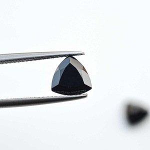 Piedra Preciosa Suelta de Ónice Negro Natural de 9 mm, Corte Trillón Facetado, Hecha a Mano, para la Fabricación de Joyas, a Precio de Mayoreo de un Proveedor Regular - Product Image 1