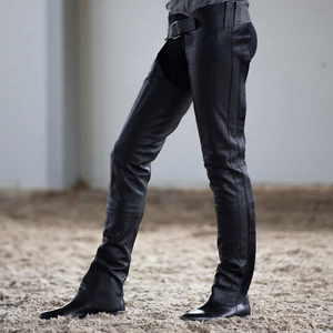 Hot Selling Professional Men's Half Leather <b>Chaps</b> Horse <b>Riding</b> <b>Chaps</b> Customized Logo Printing Light Weight Printed Leather <b>Chap</b> - Product Image 4