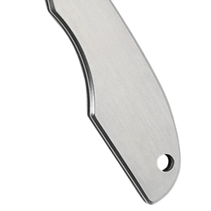 Couteaux pliants modernes en acier inoxydable avec manche métallique argenté, lame lisse et tranchante, ouverture par trou de pouce et design compact - Product Image 6