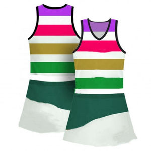 Nouvelle robe de tennis pour femmes, modèle tendance, 100% polyester, respirante, UPF 50+, anti-transpiration, grande taille, couleur personnalisée, adulte - Product Image 4