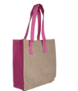 Two Color Jute Geometric Pattern <b>Tote</b> <b>Bag</b> Mini Size Shopping <b>Bag</b> <b>with</b> Long Handle <b>Zipper</b> Closure for Groceries and Gift - Product Image 4