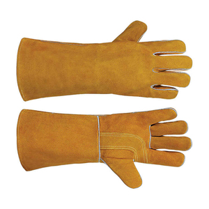 Gants de soudage TIG/MIG en cuir de chèvre pleine fleur, résistants à la chaleur et imperméables, conçus sur mesure pour soudeurs, usage intensif - Product Image 5