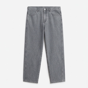 Jean en denim bleu délavé coupe droite pour homme, taille mi-haute, coupe ajustée, style streetwear décontracté, pantalon, jeans personnalisés OEM en gros - Product Image 4