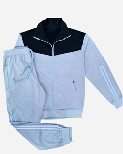New Custom Slim Fit 100% Cotton Fleece <b>Tracksuit</b> <b>Retro</b> Panel Elastic Waist Lightweight Side Pockets Spring Breathable <b>Tracksuit</b> - Product Image 3