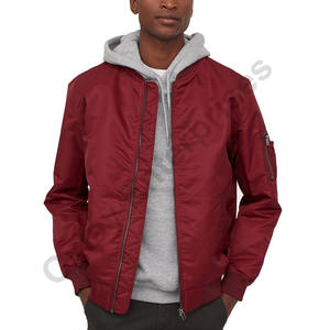 Oferta Caliente: Chaqueta Bomber Larga y Delgada para Hombre, Precio Económico al por Mayor, con Puños y Dobladillo Lisos de Punto, Cortavientos Frontal de Poliéster de Alta Calidad - Product Image 5