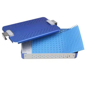 Sterilization Tray German Stainless Steel Box <b>Silicone</b> <b>Mat</b> Surgical Instrument Case Autoclavable Medical Storage Manual - Product Image 3