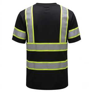 เสื้อยืดสะท้อนแสงแบบมีกระเป๋าเสื้อ  สำหรับงานกลางแจ้ง  แบบปรับแต่งได้ - Product Image 2