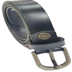 Cinturón informal de cuero genuino con acabado negro de lujo para hombres Cinturón de cuero de moda para hombres de alta calidad a precio al por mayor India - Product Image 5