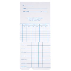 50 cartes de pointage hebdomadaire pour machine de pointage des présences - Product Image 2