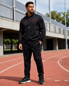 Conjunto Deportivo Personalizado para Hombre, Traje para Correr, Trotar, Gimnasio, Entrenamiento, Chaqueta con Cierre, Pantalones Deportivos, Ropa Deportiva para el Mercado Estadounidense, Comprador OEM - Product Image 3