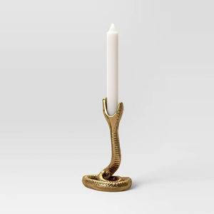 Escultura de Serpiente de Metal Dorado, Decoración Moderna para el Hogar, Pieza de Arte para Mesa de Sala de Estar, Forma Irregular Duradera - Product Image 2