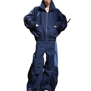 Ensemble de survêtement décontracté d'hiver de haute qualité, coupe-vent personnalisé, ensemble deux pièces, veste zippée, survêtement respirant en polyester/coton, séchage rapide - Product Image 4