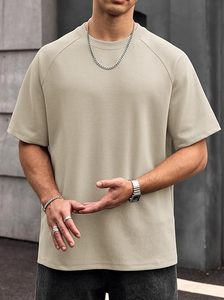 Heavy Weight 100% Cotton Oversized T-Shirt Men 220 Grams Shoulder Custom Printing Hip Hop Plus Size 100% Cotton Blank Boxy Men's - Product Image 4