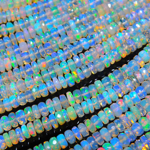 Cuentas facetadas de ópalo etíope AAA de 3-5 mm, hebras de 16 pulgadas, cuentas de ópalo etíope para la fabricación de joyería - Product Image 4