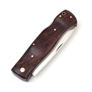Couteaux pliants personnalisés en acier Damas avec lame décorative multicouche, manche en bois poli et format compact pour le transport en poche - Product Image 4