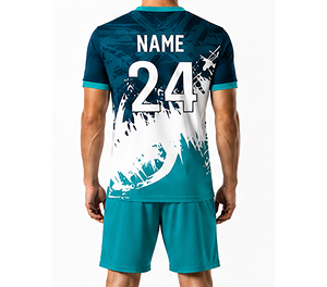 Uniforme de football personnalisé, séchage rapide, respirant, absorbant la transpiration, manches courtes, qualité supérieure, 100% polyester, nom de marque personnalisé - Product Image 3