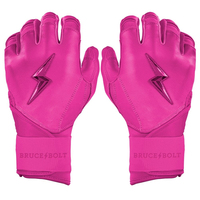 Gants de frappe pour adultes Bruce+Bolt, ambidextres, roses, à doigts entiers, en cuir, fermeture à boucle, durables, respirants, légers