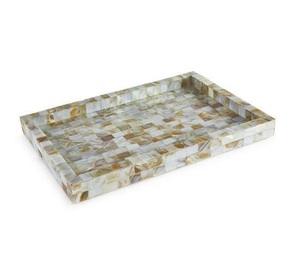 Best Selling Handcrafted <b>MOP</b> Round Tray New Product Snack Food Serving Tray for Weddings Party Food Storage Tray Rectangle Shape - Product Image 2