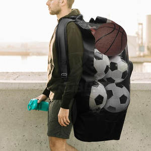 Sac à dos de sport pour ballon de football, multifonctionnel, léger, écologique, grand espace intérieur pour ballon et articles quotidiens, en polyester, unisexe - Product Image 5