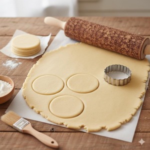 Rouleau à pâtisserie en bois floral, parfait pour les cuisines domestiques, les restaurants, les hôtels, les événements, la pâtisserie et comme outil de cuisine polyvalent, en provenance d'Inde. - Product Image 3