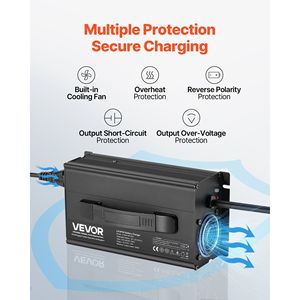 Caricabatterie Intelligente al Litio 24V 20A AC-DC 29.2V con Connettore Anderson, Indicatore LED, Attivazione 0V per Batterie LiFePO4 - Product Image 5