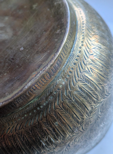 Handmade Brass Tabletop <b>Vase</b> Round Traditional Design Art Display Decorative Metal <b>Bowl</b> Top Selling Metal Planter - Product Image 3