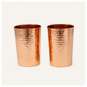 Best Selling Pure <b>Copper</b> Hammered Glass Set Ayurvedic Health Benefits Drinking Water Tumbler Handcrafted Eco-Friendly <b>Copper</b> - Product Image 5