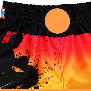 กางเกงมวยไทยแฟร์เท็กซ์คุณภาพสูง ราคาขายส่ง ออกแบบได้ตามต้องการ กางเกงชกมวย กางเกงคิกบ็อกซิ่ง กางเกงฝึกซ้อมมวยไทย - Product Image 5