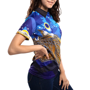 เสื้อผู้หญิงแฟชั่นใหม่ พิมพ์ลายแบบซับลิเมชั่น ทรงเข้ารูป ระบายอากาศได้ดี แขนสั้น สวมใส่สบาย เหมาะสำหรับกิจกรรมกลางแจ้ง รับผลิตแบบ OEM - Product Image 3