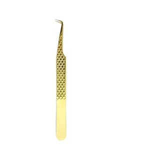 Pinzas de Precisión para Pestañas de Acero Inoxidable con Punta Lisa de 10 mm, Herramientas Profesionales para Aplicación de Pestañas de Volumen, Ryzer Studio - Product Image 1