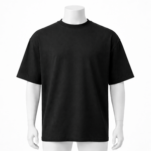 Custom 100% Cotton Plain T Shirt Men Oversized Heavyweight Blank Tee High Quality Streetwear OEM Bulk Wholesale - Product Image 1