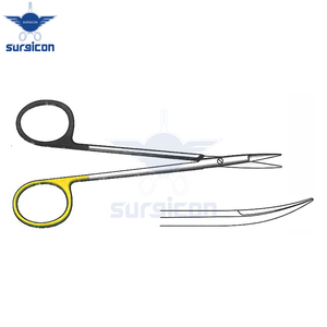 Ciseaux chirurgicaux Knapp 12 cm / 4-3/4 pouces, à lame courbée et arrondie, dentelée, Super Cut TC, en acier inoxydable de qualité supérieure - Product Image 5