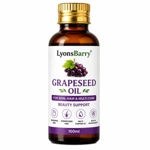 Aceite de Semillas de Uva LyonsBarry para Piel, Cabello y Cuidado Múltiple, Fórmula Ligera y Nutritiva, Botella de 100 ml - Product Image 1