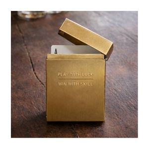 Professional Supplier Selling High Quality Custom Made Modern Style Eco-Friendly Promotional Gold Brass <b>Playing</b> <b>Cards</b> Case - Product Image 1