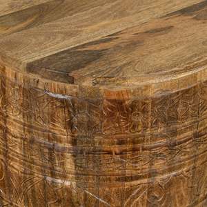 Table basse en bois massif de style classique moderne et luxueux, personnalisée par Kusum Art, avec sculpture artisanale décorative, écologique, pour salon, intérieur. - Product Image 3