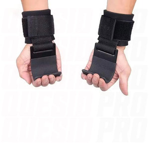 Ganchos de Neopreno Resistentes para Levantamiento de Pesas, con Correas Ajustables para las Muñecas, Protector de Palmas Antideslizante, para Entrenamiento en Gimnasio - Product Image 5