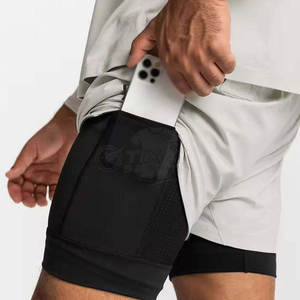 Shorts de sport pour homme, coupe flexible, tissu doux, pour musculation, entraînement et style de vie actif. - Product Image 5