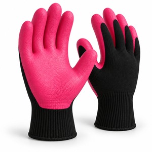 Gants de travail enduits de latex – Couverture durable de la paume, doublure respirante, adhérence fiable, poignet tricoté flexible de 10 mil d'épaisseur sans silicone - Product Image 1