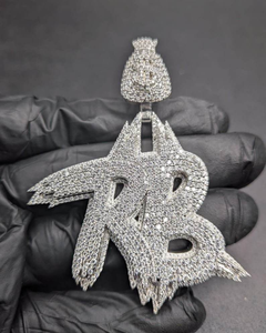 Pendentif Moissanite Personnalisé Symbole Dollar Sertie de Pavés, Collier Luxe Hip Hop, Bijoux pour Hommes et Femmes, Cadeau d'Anniversaire et de Mariage - Product Image 1