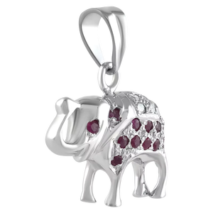 Colgante de diamantes y rubíes en plata de ley 92.5 KLSP-50464 - Product Image 1