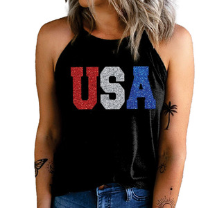 Camiseta Corta Negra de Tirantes Finos para Mujer al por Mayor, Ajustable, Básica, Ajustada, Casual, Suministro de Camisetas Cortas para Mujer - Product Image 1