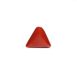 Handcrafted Oval Cabochon Synthetic Red Coral Loose Gemstone 8.1 Carat for Fine Jewelry - Product Image 2