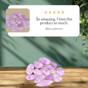 Cabochon de pierres précieuses en vrac de Kunzite naturelle de haute qualité, cristal poli de toutes tailles pour la fabrication de bijoux - Product Image 3