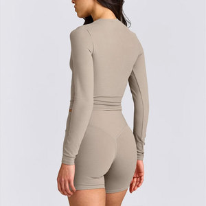 Producto Deportivo Más Vendido para Mujer, Ropa Deportiva de Compresión, Ajustada al Cuerpo, para Entrenamiento en el Gimnasio, Camiseta Ajustada de Manga Larga con Estampado - Product Image 2