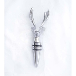 Bottle Stopper with Customize logo Wine Deer Wine Bottle Stopper Metal Silver Nickle Platted Bottle Opener - Product Image 1