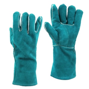 Leather Industrial Strong Stitched Cowhide Split Leather Safety Gloves <b>Fire</b> Protection Welding Works Long Sleeve General Purpose - Product Image 5