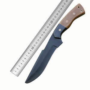 มีดแทคติคอลขนาด 12 นิ้ว ใบมีดแบบ Fixed Blade มีดเอาตัวรอดแบบ Full Tang มีดล่าสัตว์กลางแจ้ง ด้ามไม้ จำหน่ายส่งในสหรัฐอเมริกาและยุโรป - Product Image 6